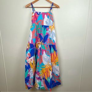 J. Crew Factory Colorful Floral Midi Dress